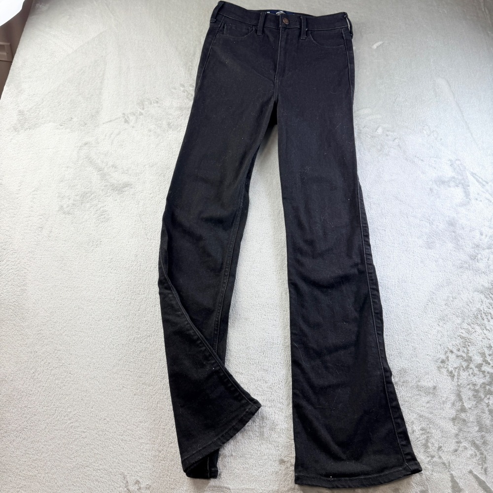 Hollister Highest-Rise Soft Stretch Flare Jeans Black Women's W27 L31 Size 5R